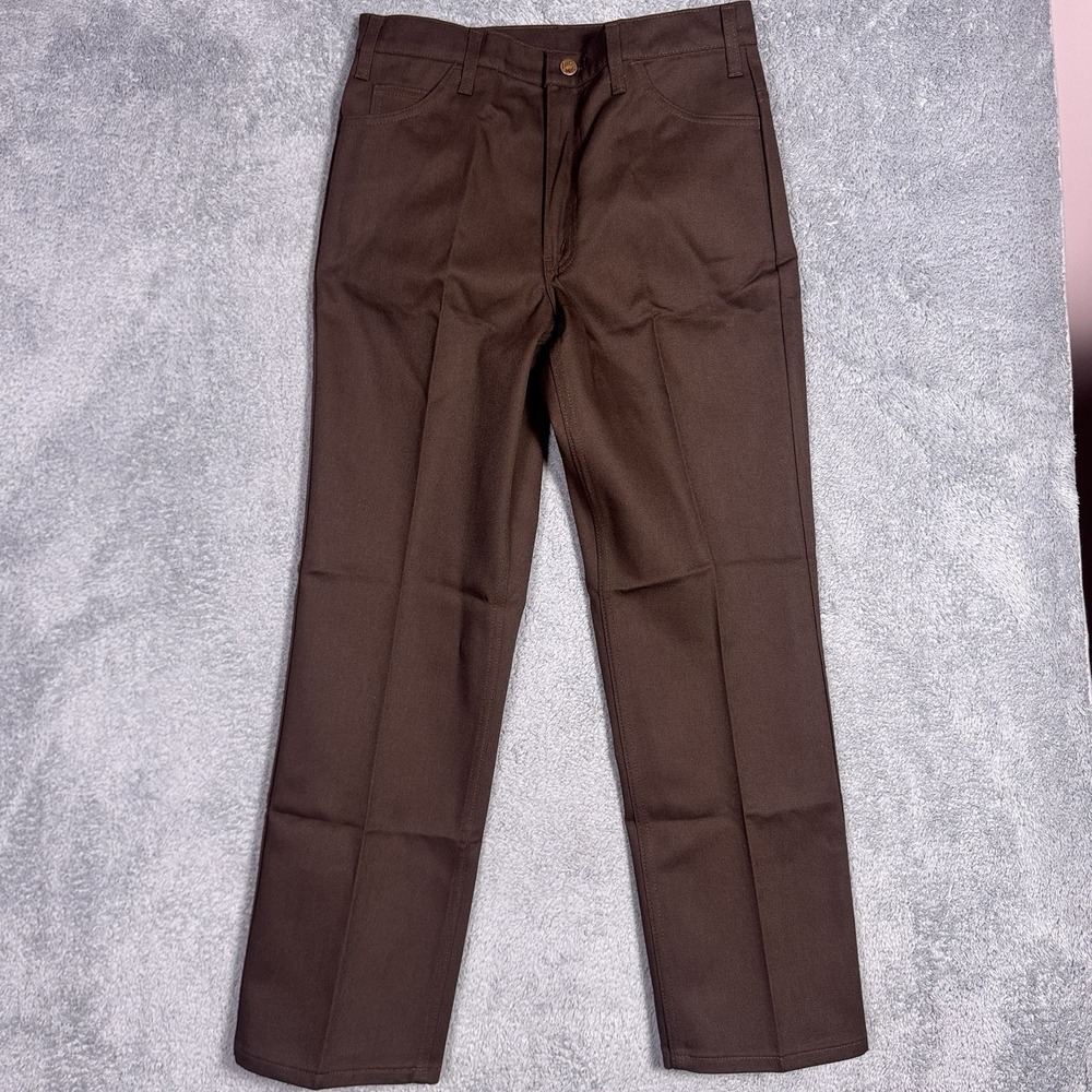 Vintage Big Mac Pants Mens 32x30 Work Chocolate Brown Canvas USA Made 90s NEW
